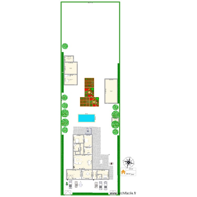 maison beaux RDC ok. Plan de 18 pièces et -1154 m2