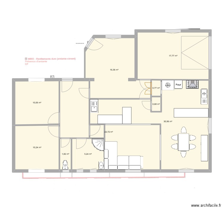 pervenchères modof 2. Plan de 10 pièces et 117 m2