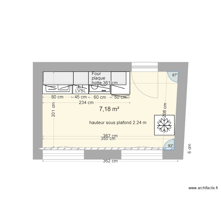 chamgrosd1. Plan de 1 pièce et 7 m2