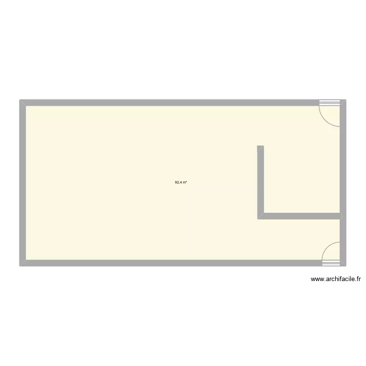 19/02/2026. Plan de 1 pièce et 92 m²