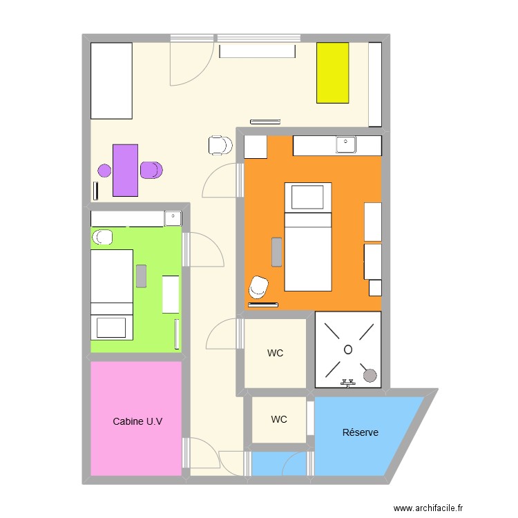 Plan Unies Vers Zen - WALLERS. Plan de 8 pièces et 82 m2