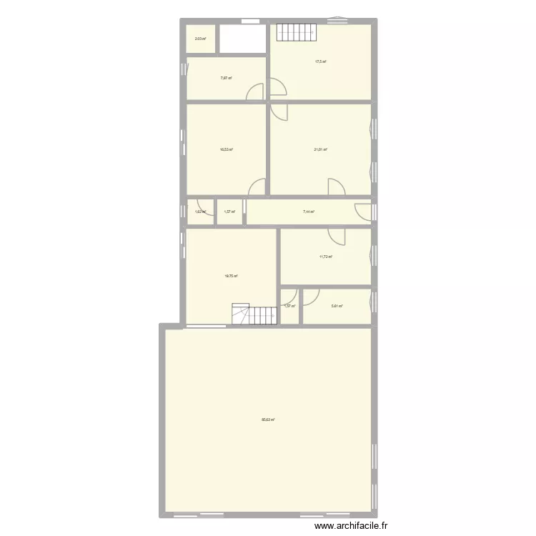 mAISON CHE DES BORDES. Plan de 13 Pièces et 200 m² mAISON CHE DES BORDES. Plan de 13 Pièces et 200 m²