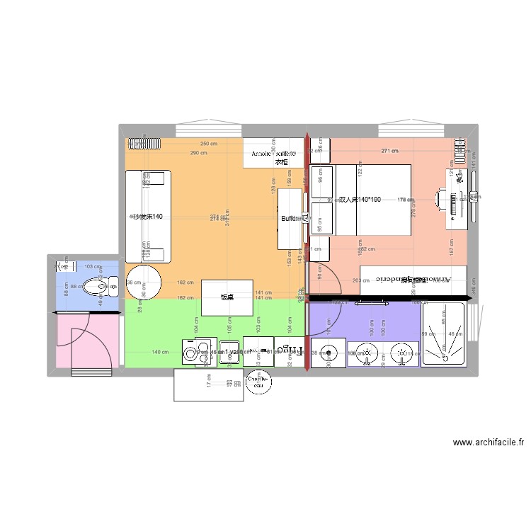 Javel-canapé. Plan de 0 pièce et 0 m2