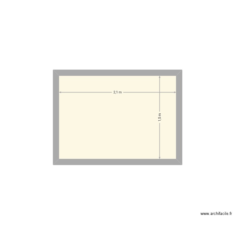 Toi. Plan de 1 pièce et 3 m2