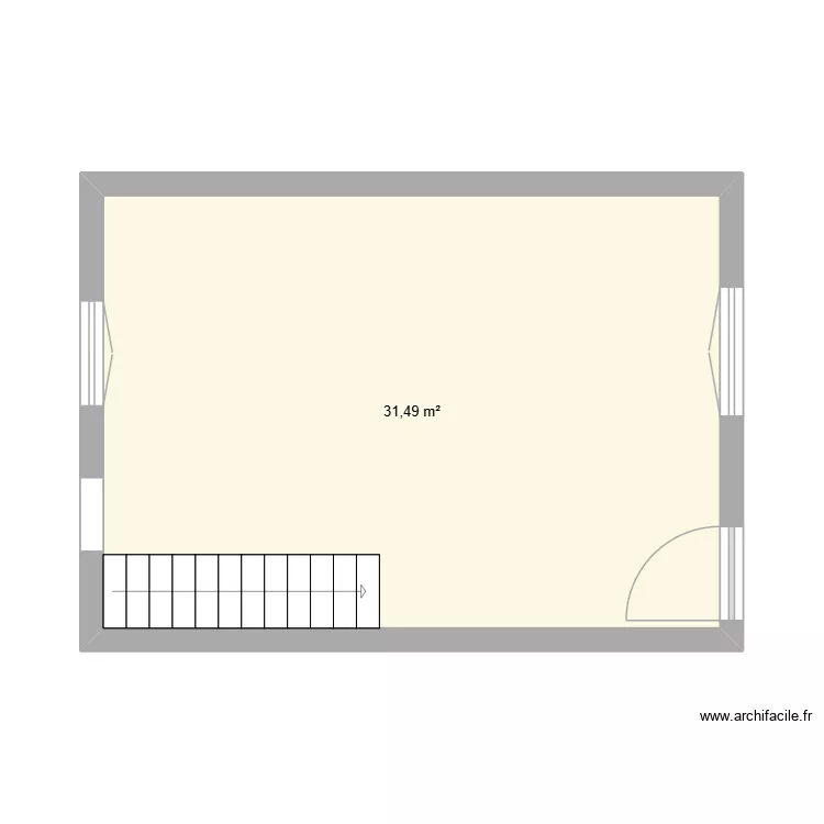 Oli 6-09. Plan de 1 Pièce et 31 m²