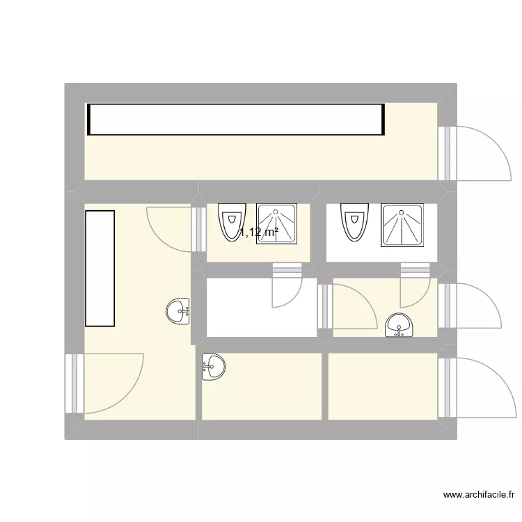 P6 &agrave; faire. Plan de 6  et 14 m²