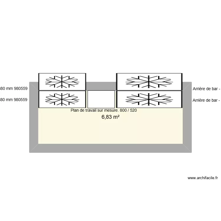 Cercle de la base de la defence. Plan de 1 et 7 m² Cercle de la base de la defence. Plan de 1 et 7 m²