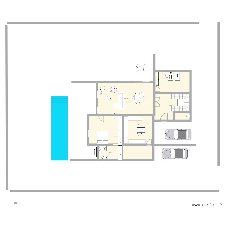 Essai3. Plan de 7 pièces et 144 m2