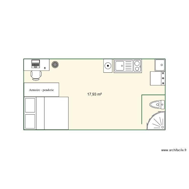 contener aménagé. Plan de 0 pièce et 0 m2