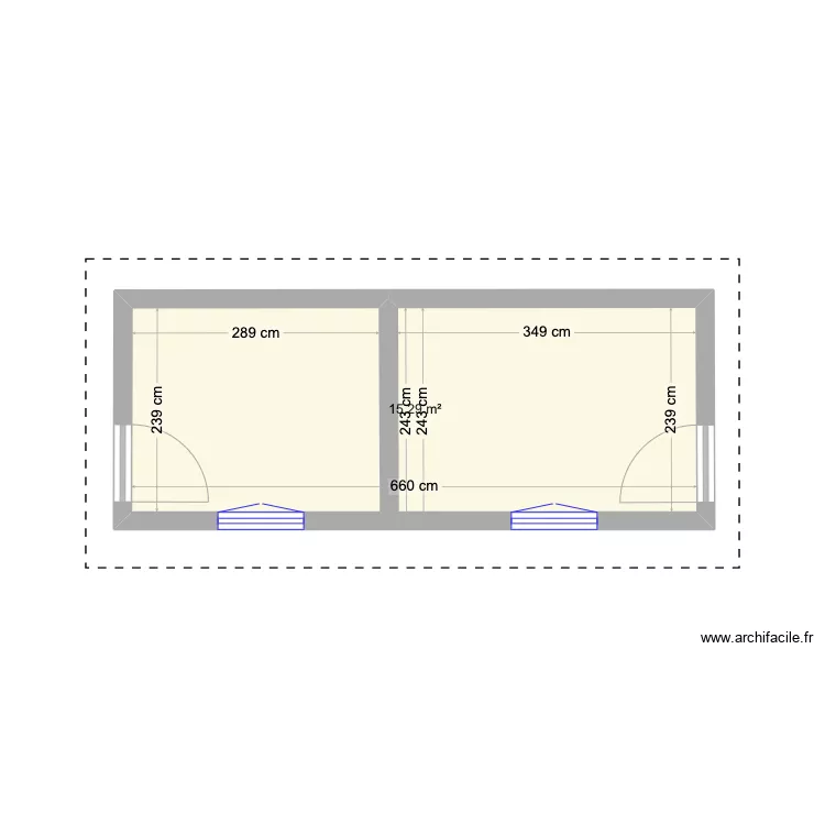 abri de jardin. Plan de 
