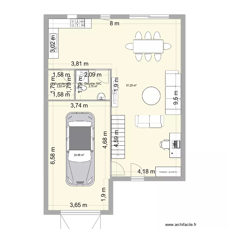 Maison 2026 - Rosny (plateau d\'avron). Plan de 4 pièces et 82 m²