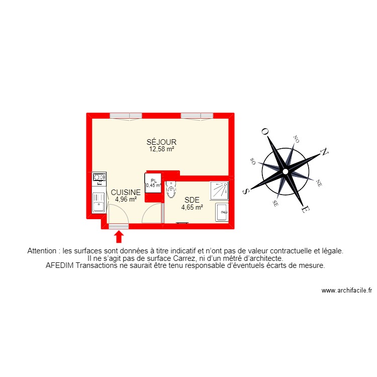 BI 18212 - . Plan de 7 pièces et 23 m2