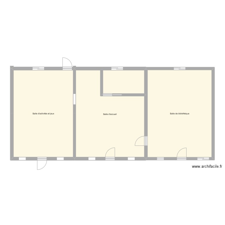 ALSH. Plan de 3 pièces et 118 m2