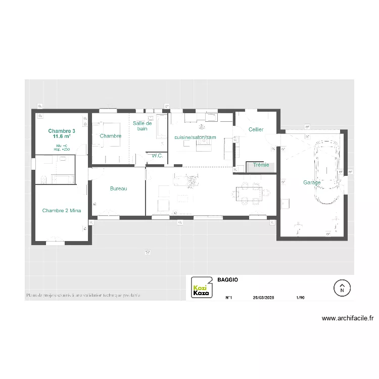 BAGGIO 21/03. Plan de 