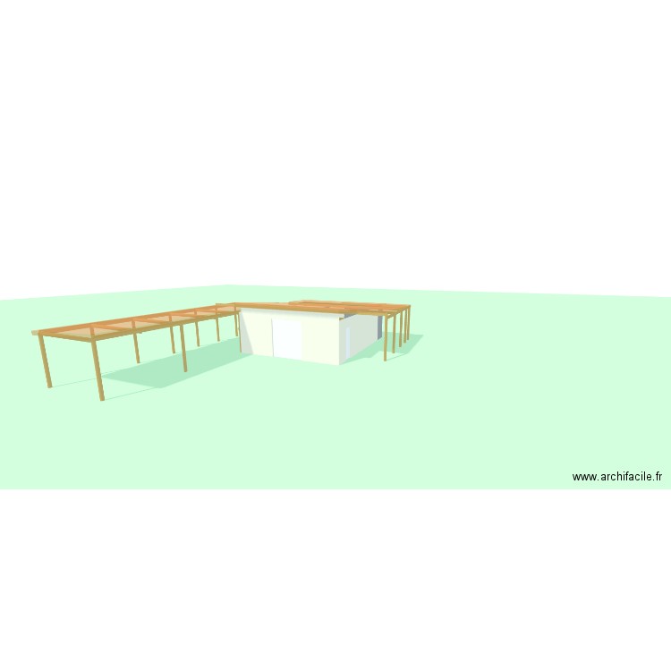 plan garage. Plan de 2 pièces et 42 m2
