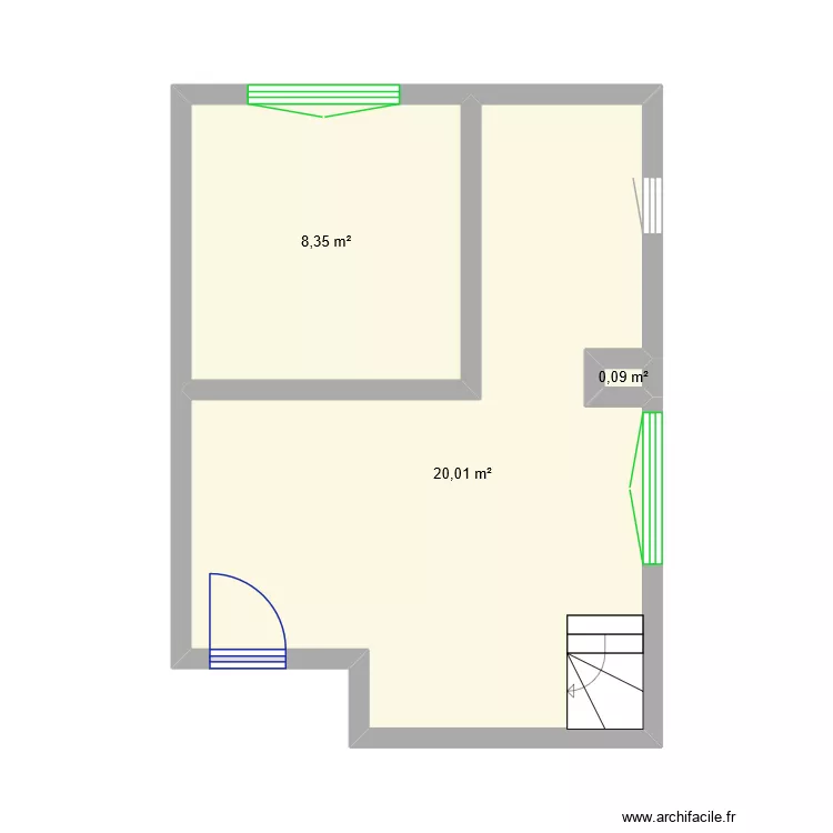50 B route de la forge Bellignat. Plan de 3 et 28 m² 50 B route de la forge Bellignat. Plan de 3 et 28 m²