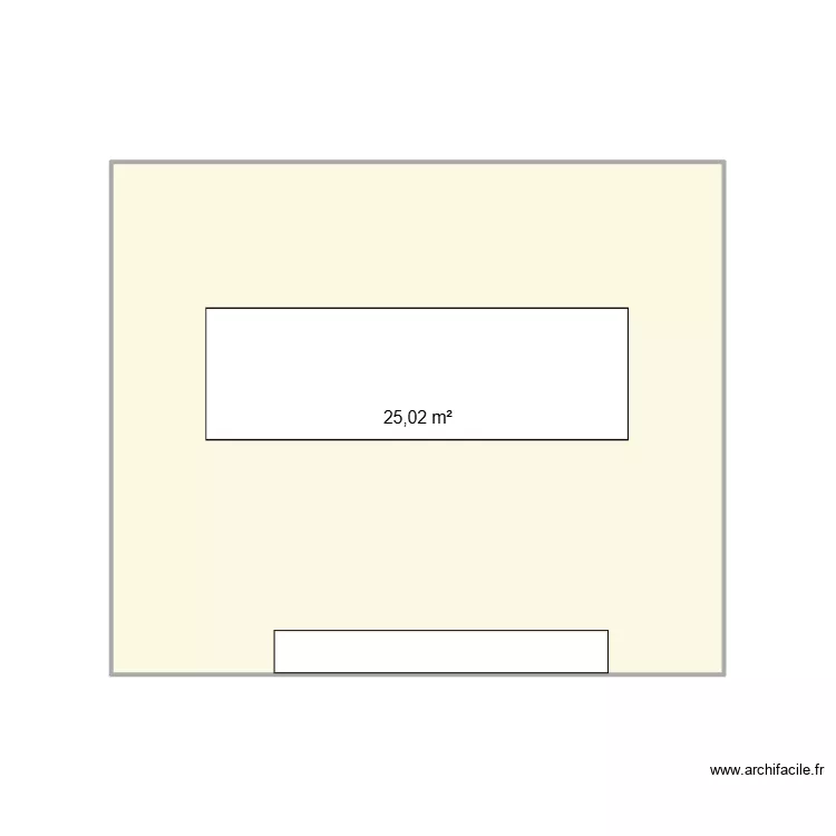 ENORA. Plan de 1  et 25 m²