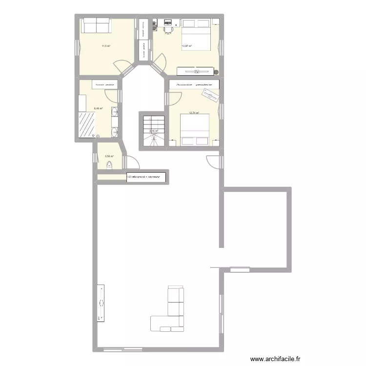 maison. Plan de 7 et 53 m² maison. Plan de 7 et 53 m²