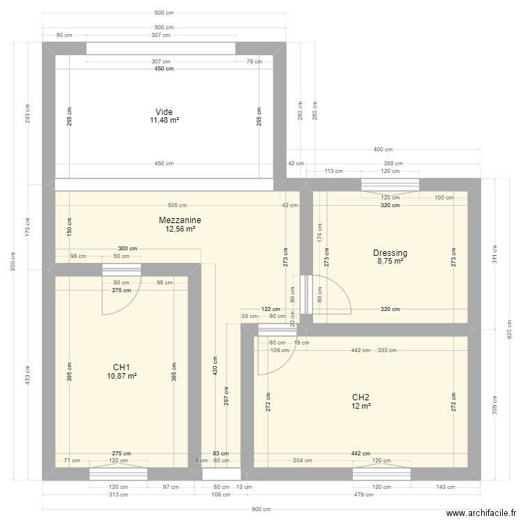 etage. Plan de 0 pièce et 0 m2