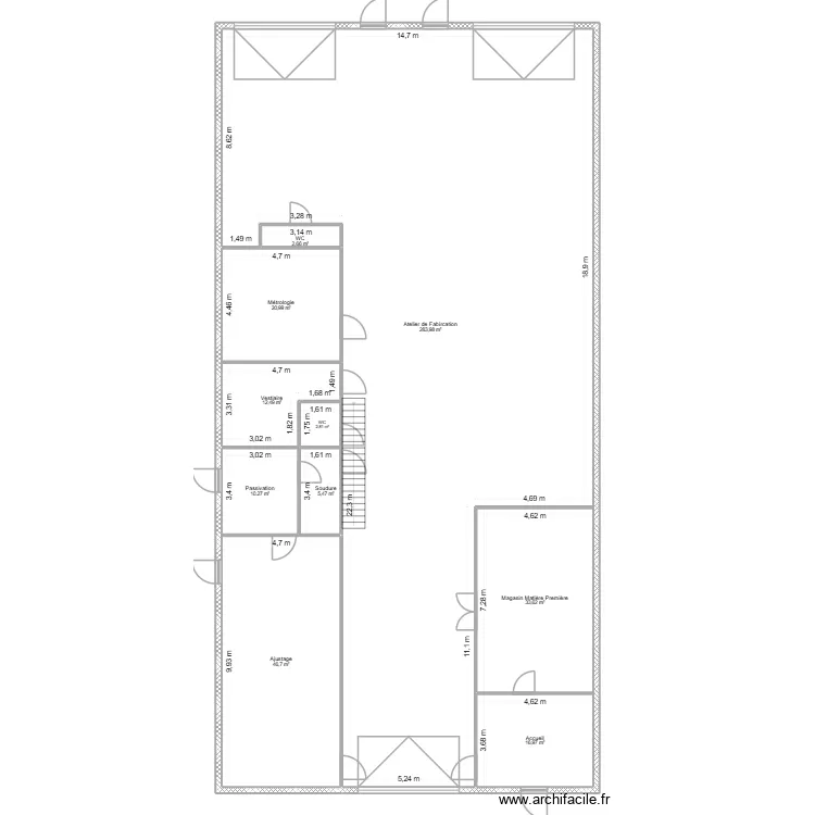 Inomed RDC. Plan de 10  et 436 m²