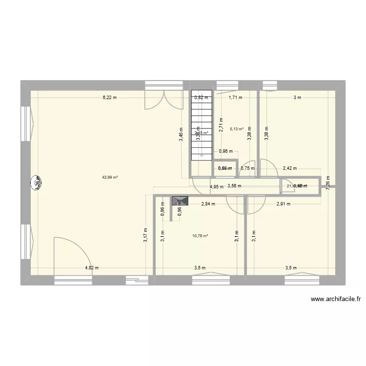 maison 2. Plan de 7  et 85 m²