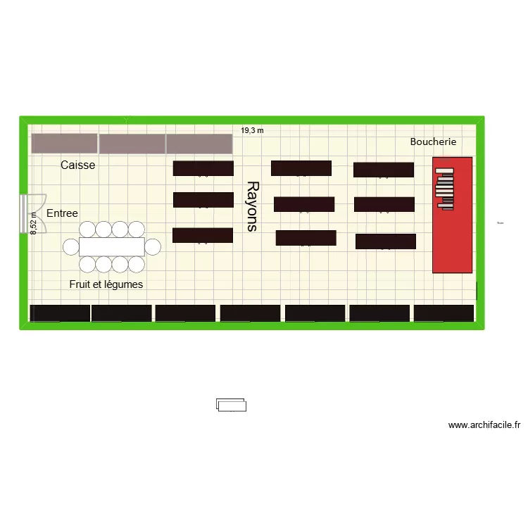 plans de masse magasin carrefour. Plan de 1 pièce et 164 m²