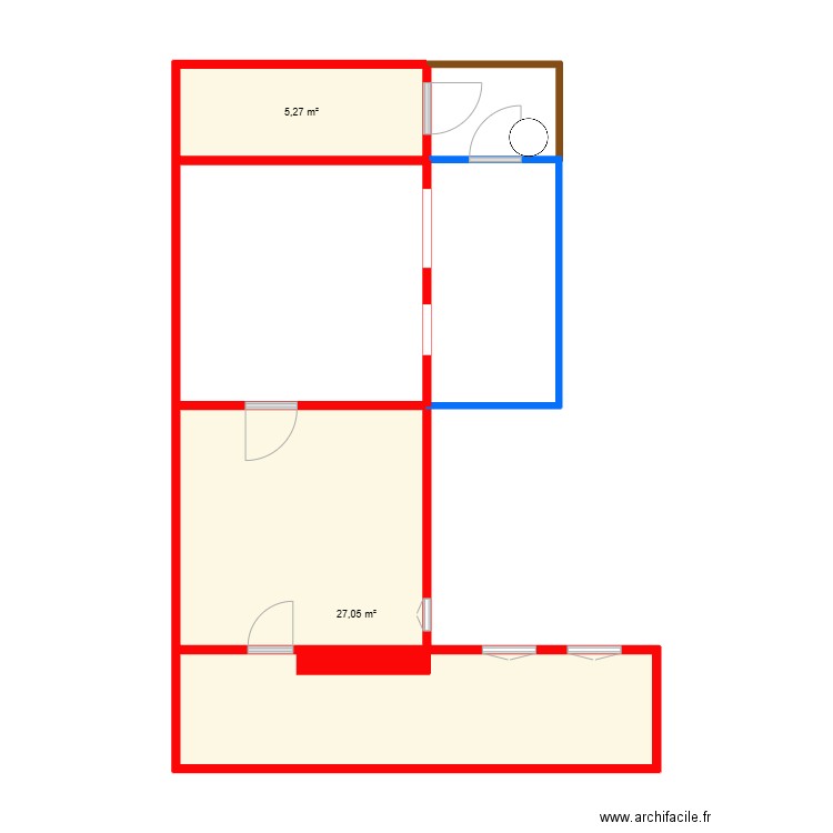 Lubin Initial. Plan de 2 pièces et 32 m2