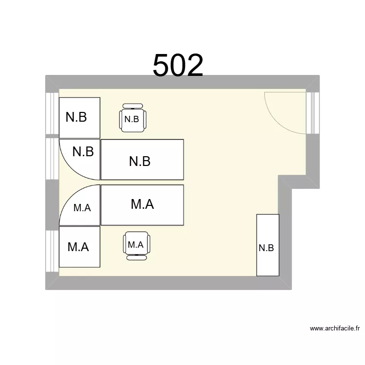 Bureau 502 N.BIROT - M.AHAMED. Plan de Bureau 502 N.BIROT - M.AHAMED. Plan de