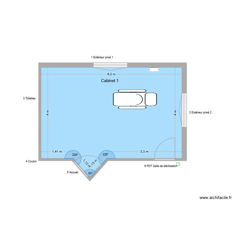 20090 Cabinet 1. Plan de 0 pièce et 0 m2