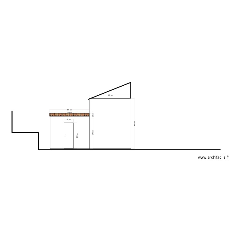 Plan coupe façade Ouest 1. Plan de 0 pièce et 0 m2