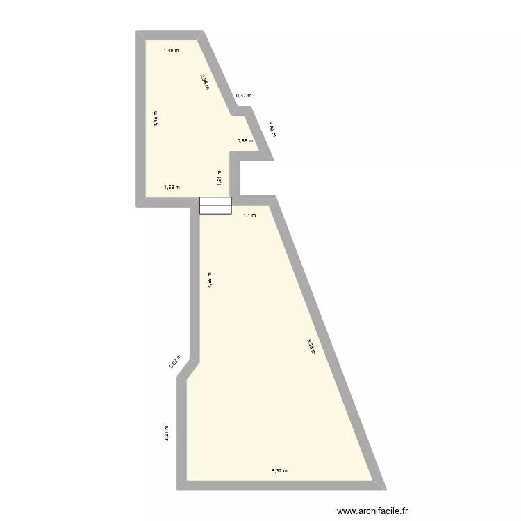 Magazin LOLO. Plan de 1  et 39 m²