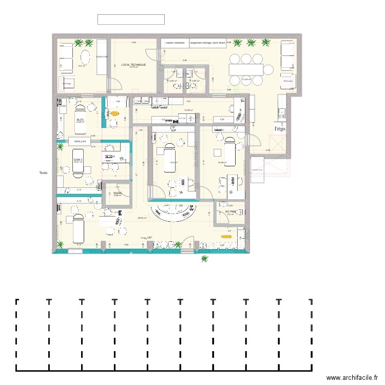 bigcab V2 bis. Plan de 13 pièces et 202 m2