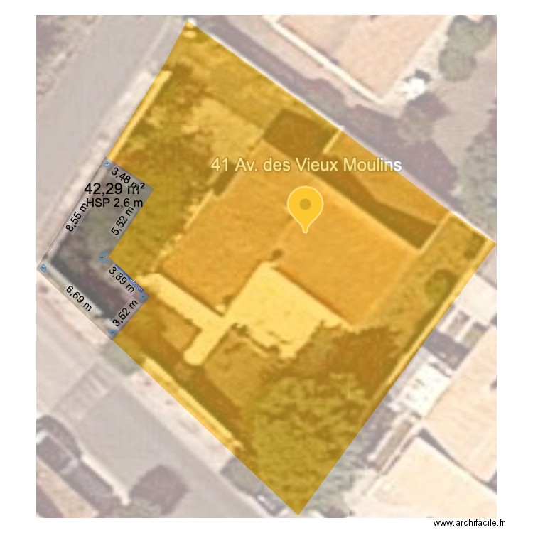 41 AV DES VIEUX MOULINS - LA FLOTTE. Plan de 1 pièce et 42 m2