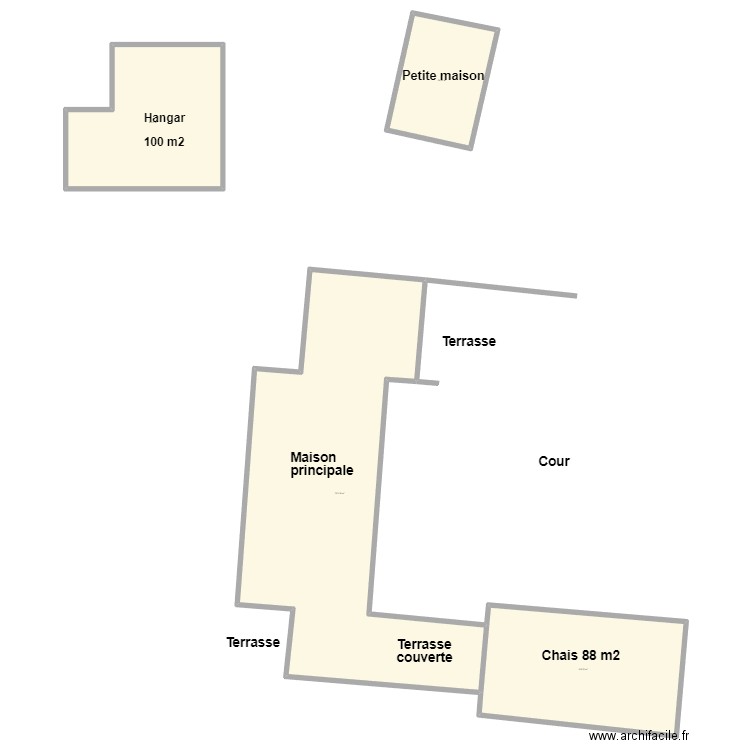 plan de masse Tomas Bouil. Plan de 4 pièces et 581 m2