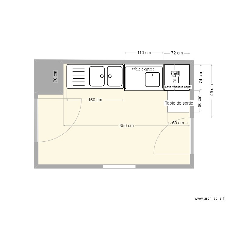 COURS NOTRE DAME DE FRANCE. Plan de 2 pièces et 12 m2