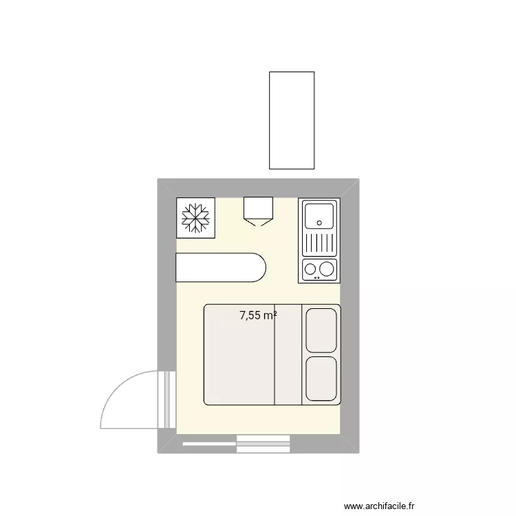 2ferm. Plan de 1 Pièce et 8 m² 2ferm. Plan de 1 Pièce et 8 m²