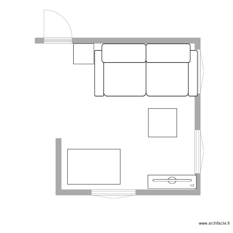 salon. Plan de 0 pièce et 0 m2