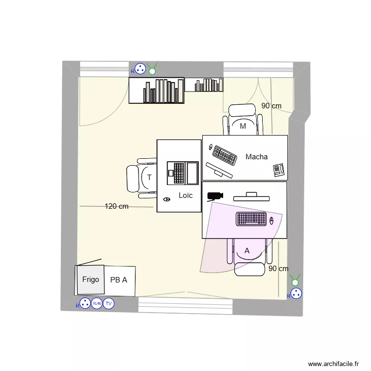 Pi&egrave;ce Gaming V2. Plan de 