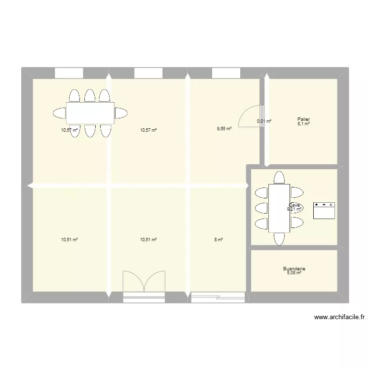 Sous sol existant. Plan de Sous sol existant. Plan de