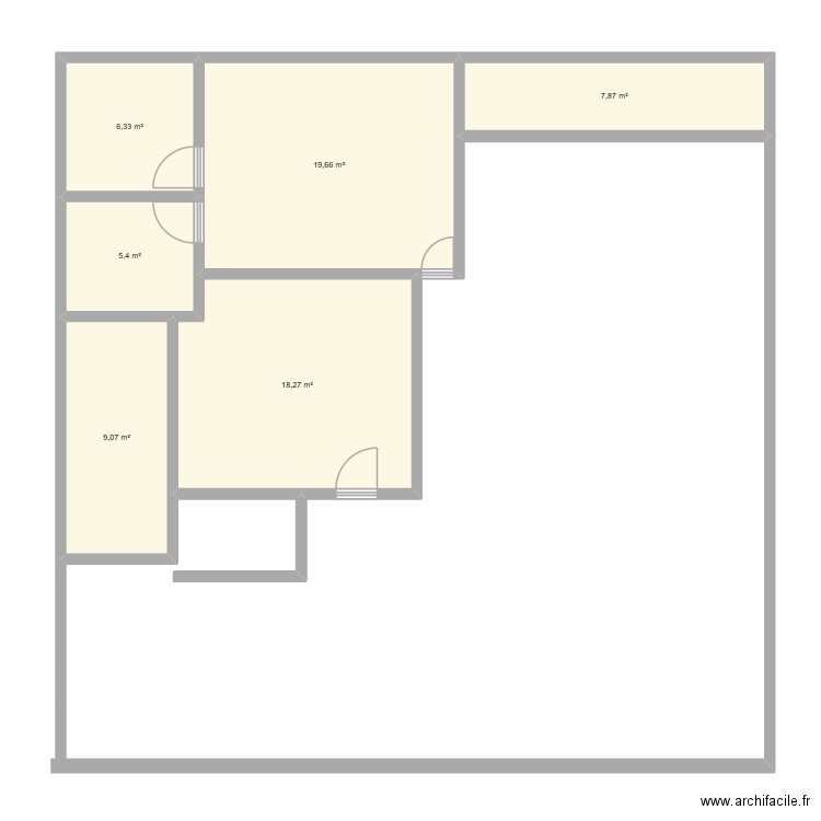 maison ABJ. Plan de 6 pièces et 67 m2