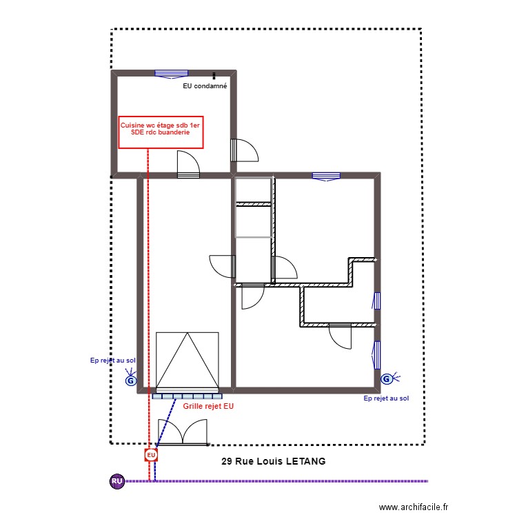 CLARET IN. Plan de 25 pièces et 268 m2