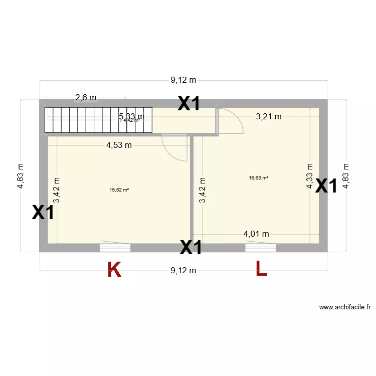 B ETAGE. Plan de B ETAGE. Plan de