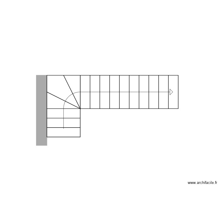 escalier quart tournant  mark. Plan de 0 pièce et 0 m2