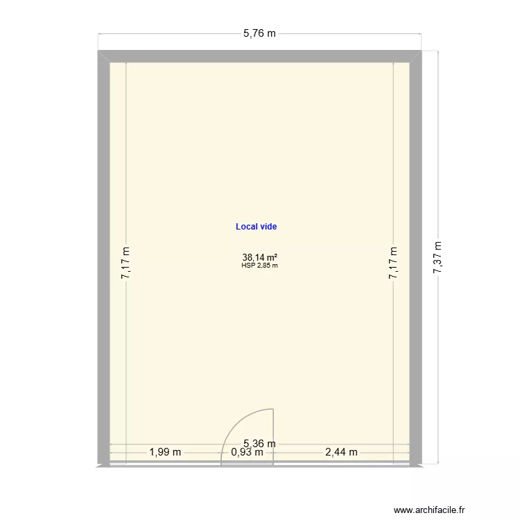 existant. Plan de 1 et 38 m² existant. Plan de 1 et 38 m²