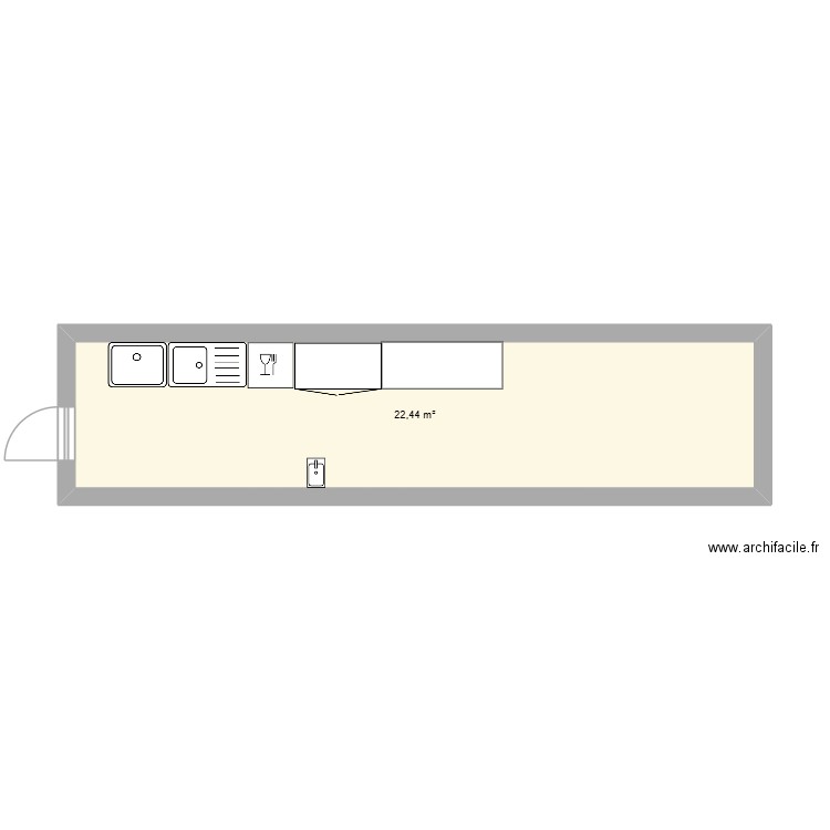 LE LABO. Plan de 1 pièce et 22 m2