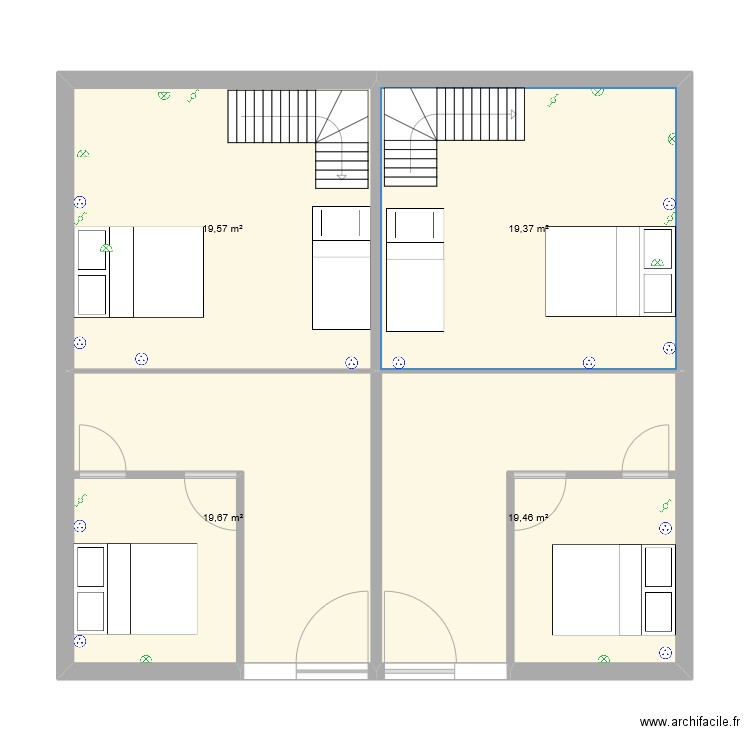prise interrupteur étage. Plan de 0 pièce et 0 m2