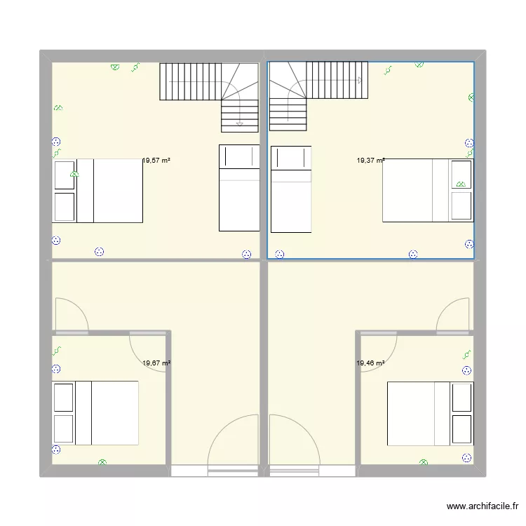 prise interrupteur &eacute;tage. Plan de 