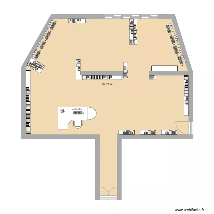 CDI ARCHET 2026. Plan de 1 Pièce et 69 m² CDI ARCHET 2026. Plan de 1 Pièce et 69 m²