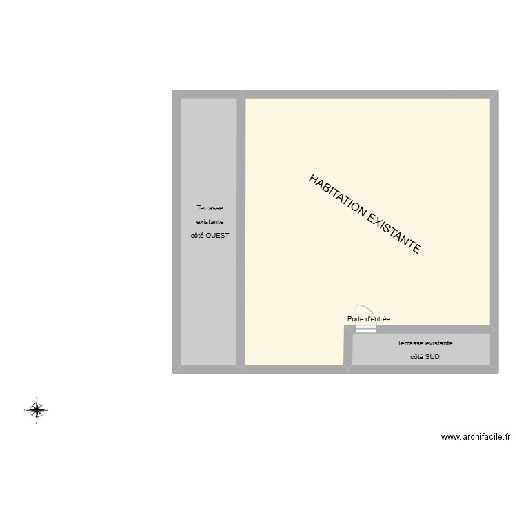 Maison Pfaffenheim extension terrasses existantes. Plan de 3 pièces et 153 m2