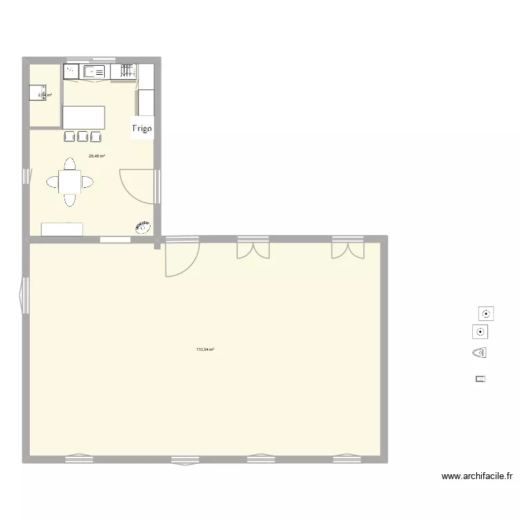 Maison Notre Dame. Plan de 3 et 142 m² Maison Notre Dame. Plan de 3 et 142 m²
